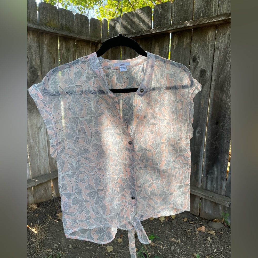 Vintage Button Down Gauzy Top